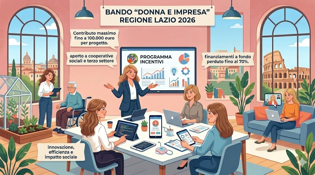 Bando Donna e Impresa 2026 per supportare innovazione di MPMI a conduzione femminile