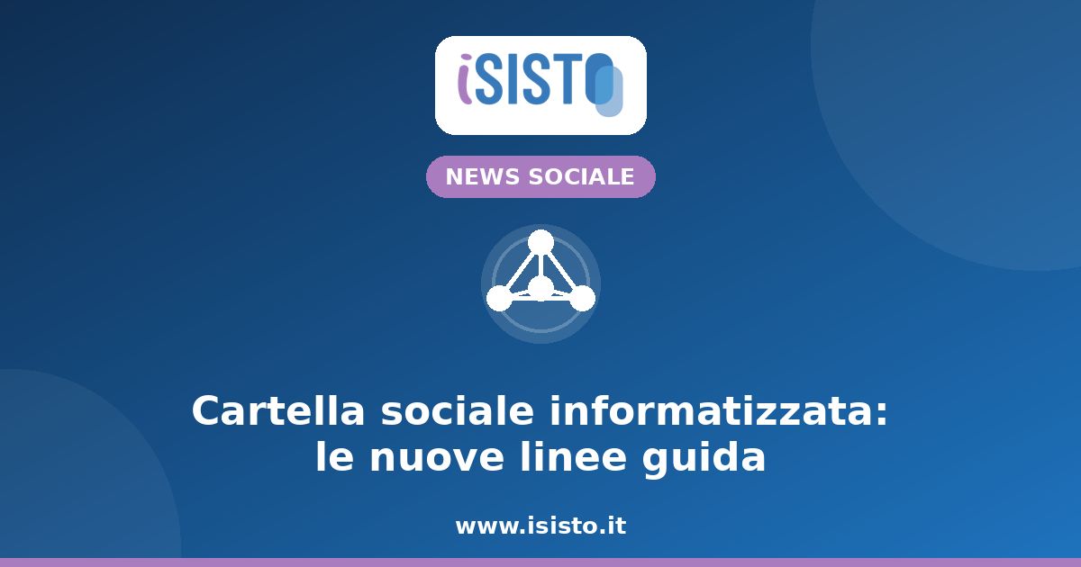 Cartella sociale informatizzata — copertina iSisto