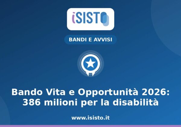 Bando Vita e Opportunità 2026 — copertina iSisto