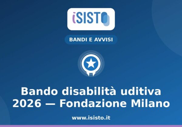 Bando disabilità uditiva 2026 — copertina iSisto