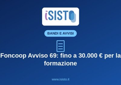 Foncoop Avviso 69 2026, formazione cooperative